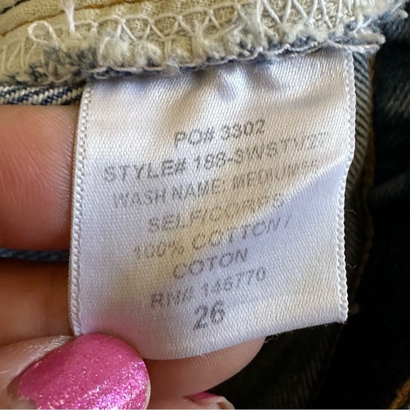 RE/DONE NWOT Sz 26 Original Button Fly Straight Leg Raw Hem - Picture 4 of 8